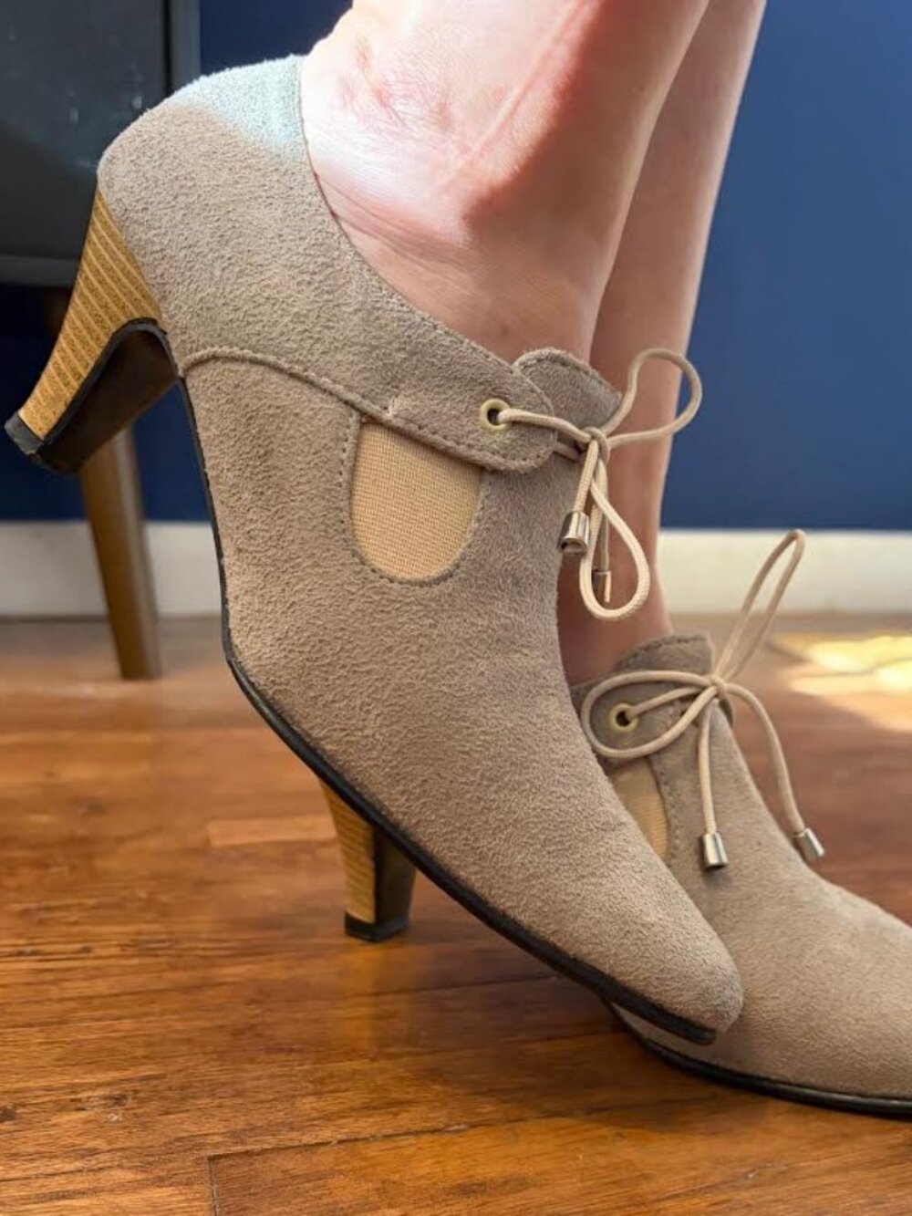 SUEDE SAND COLOR  SHOES SIZE 7
